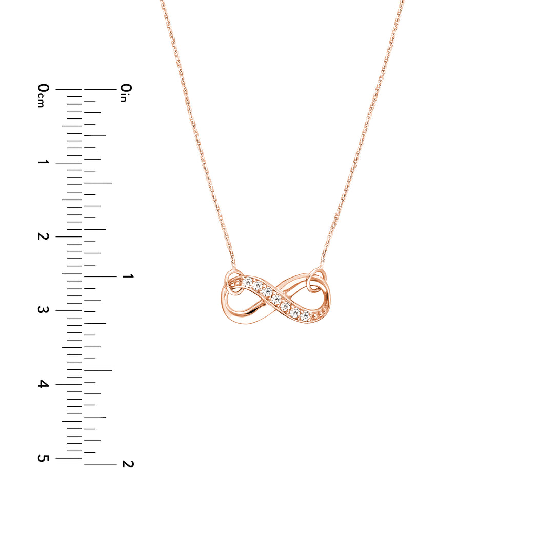 Infinity Adj. Necklace with 1/15tcw Diamond