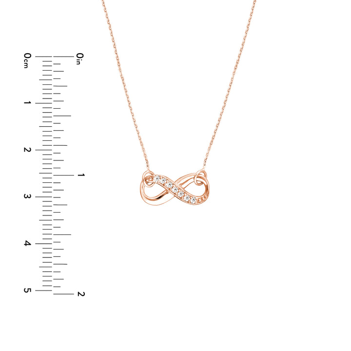 Infinity Adj. Necklace with 1/15tcw Diamond