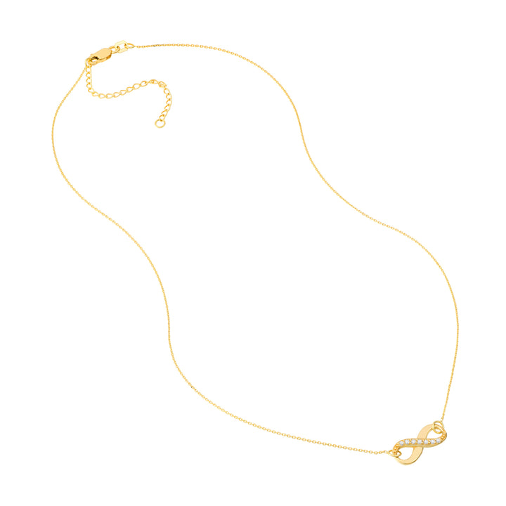 Infinity Adj. Necklace with 1/15tcw Diamond