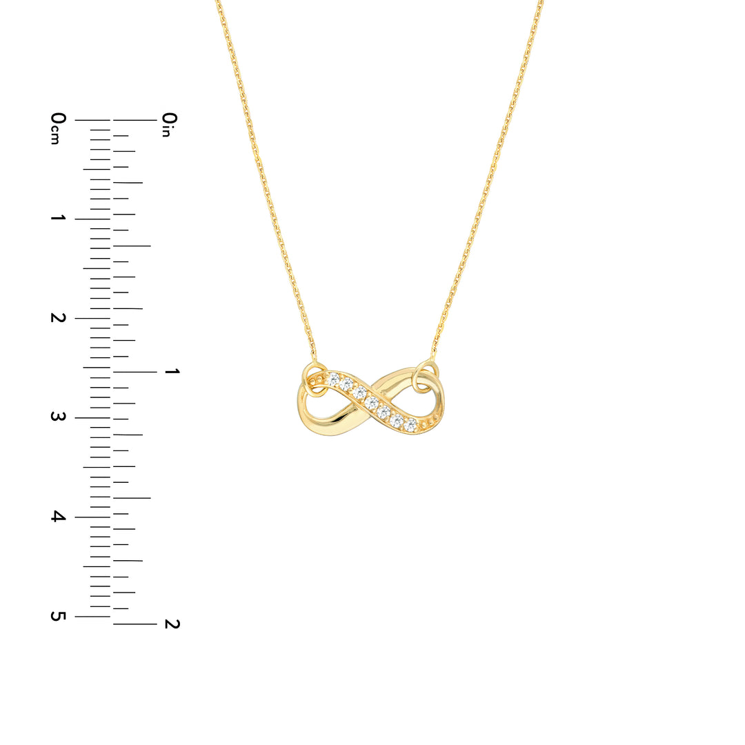 Infinity Adj. Necklace with 1/15tcw Diamond