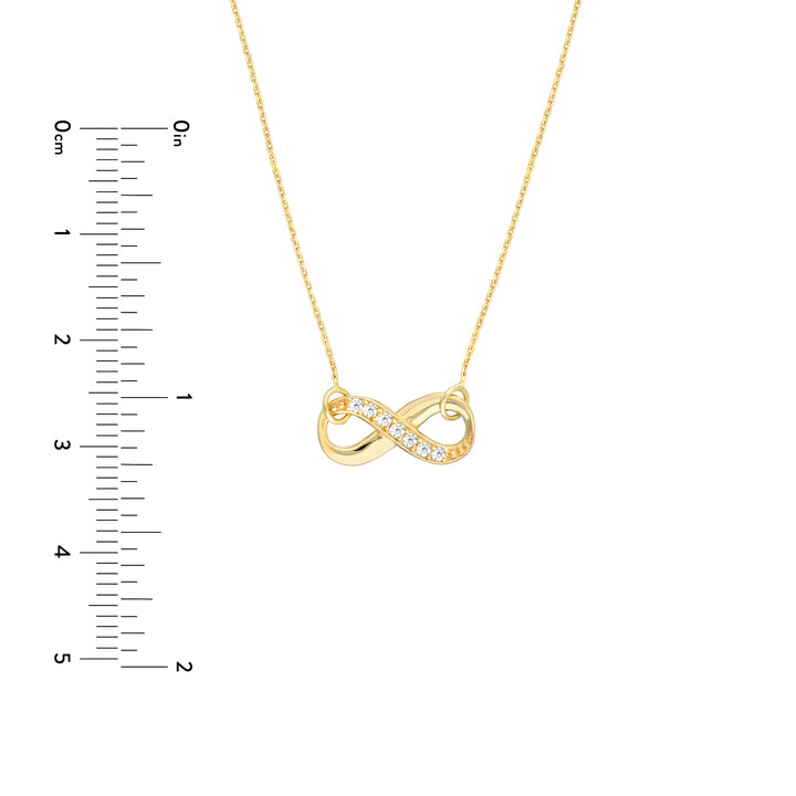 Infinity Adj. Necklace with 1/15tcw Diamond