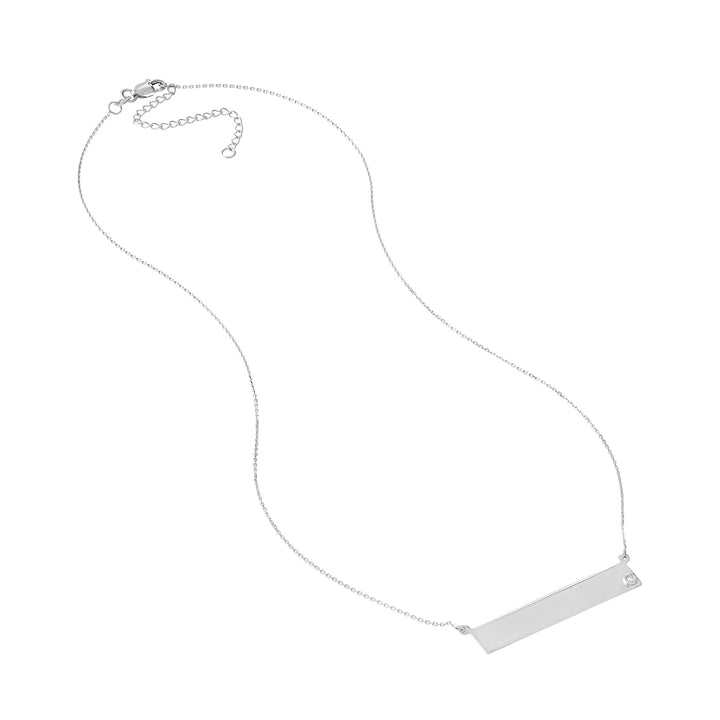 Adjustable 18 Bar Necklace with 2pt Diamond