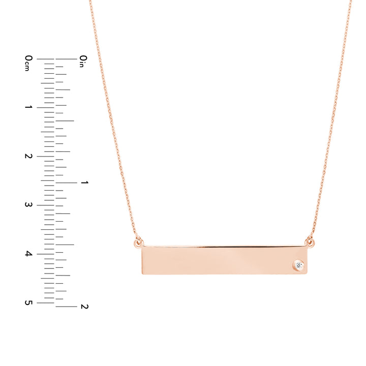 Adjustable 18 Bar Necklace with 2pt Diamond