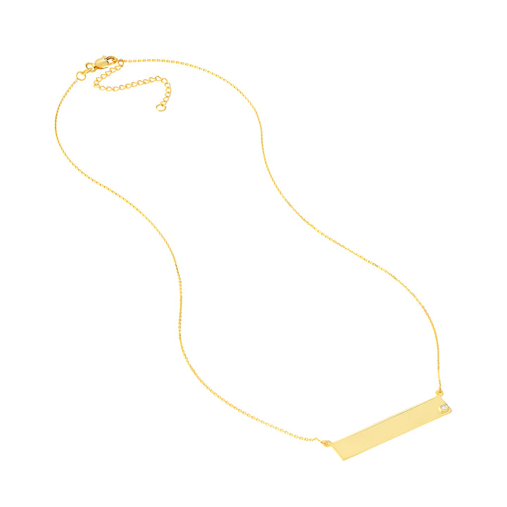 Adjustable 18 Bar Necklace with 2pt Diamond