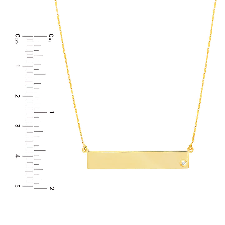 Adjustable 18 Bar Necklace with 2pt Diamond