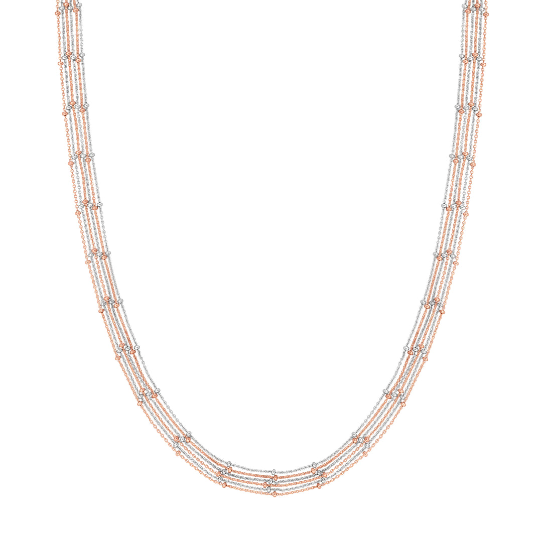 Multi-Strand Saturn Chain Necklace