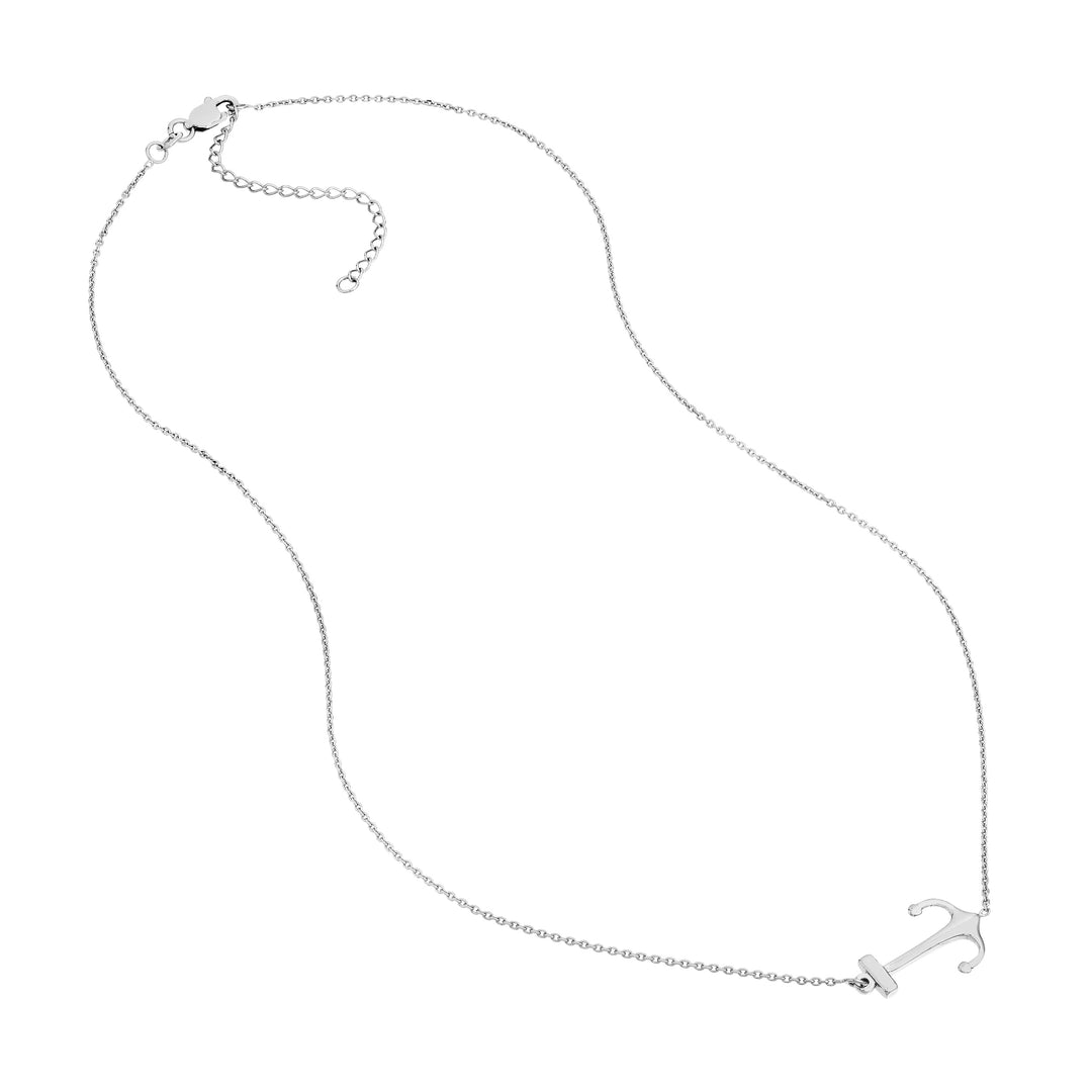 Sideways Anchor Adjustable Necklace
