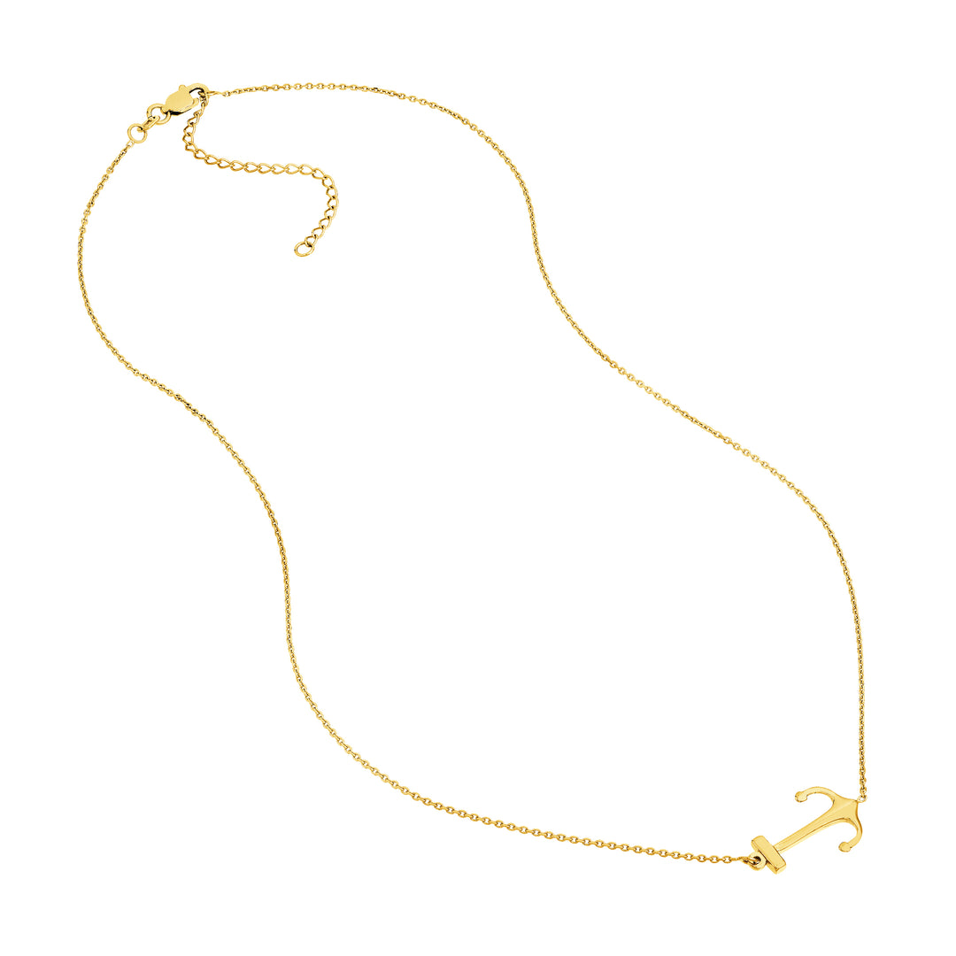 Sideways Anchor Adjustable Necklace