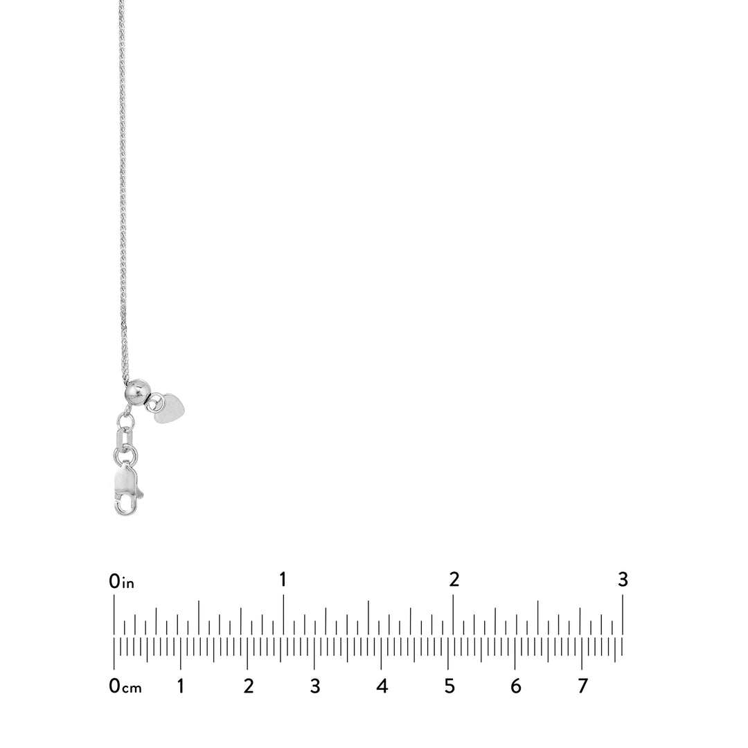 1.15mm Square Wheat Chain with Slider Bead