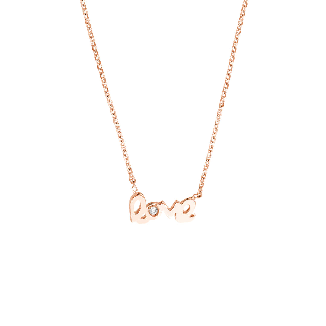 Mini Love Necklace with 1pt Diamond