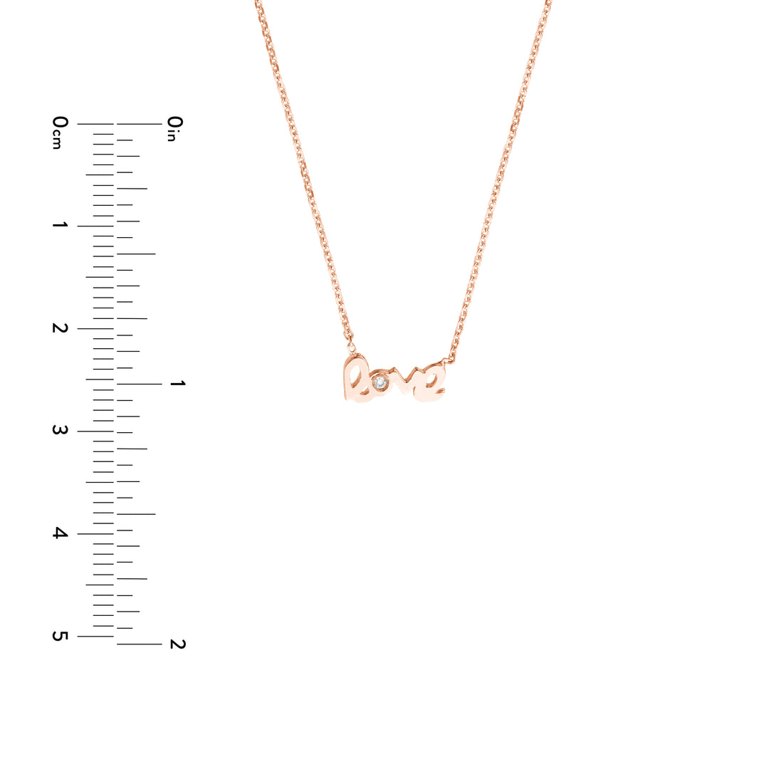 Mini Love Necklace with 1pt Diamond