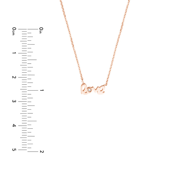 Mini Love Necklace with 1pt Diamond
