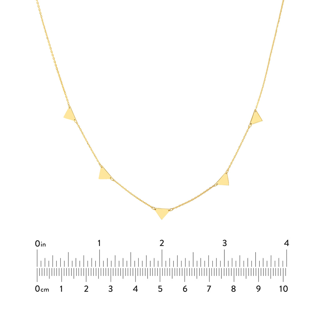 Mini Inverted Triangles Adjustable Necklace