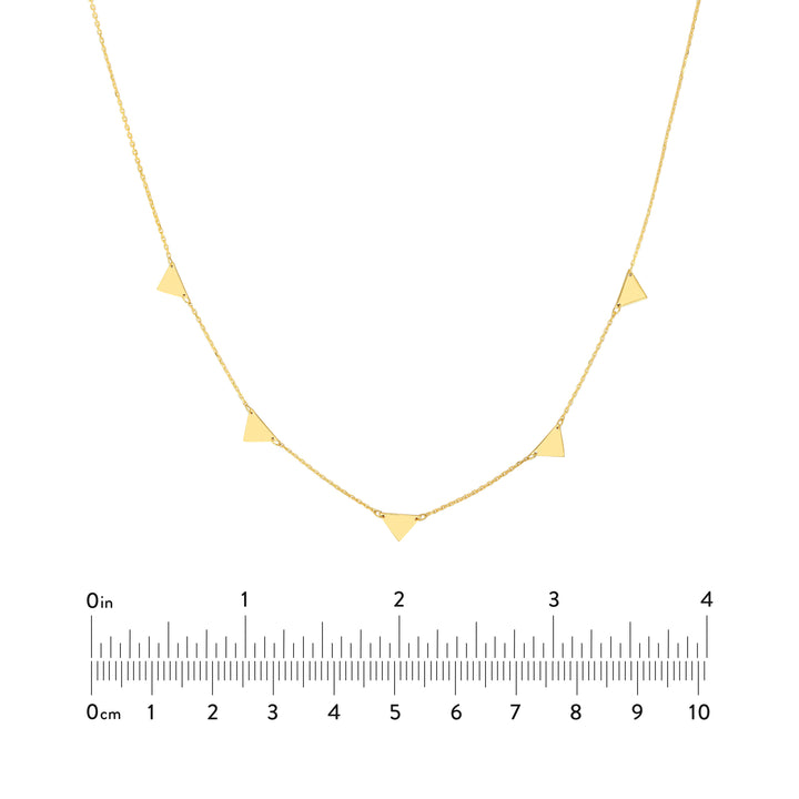 Mini Inverted Triangles Adjustable Necklace