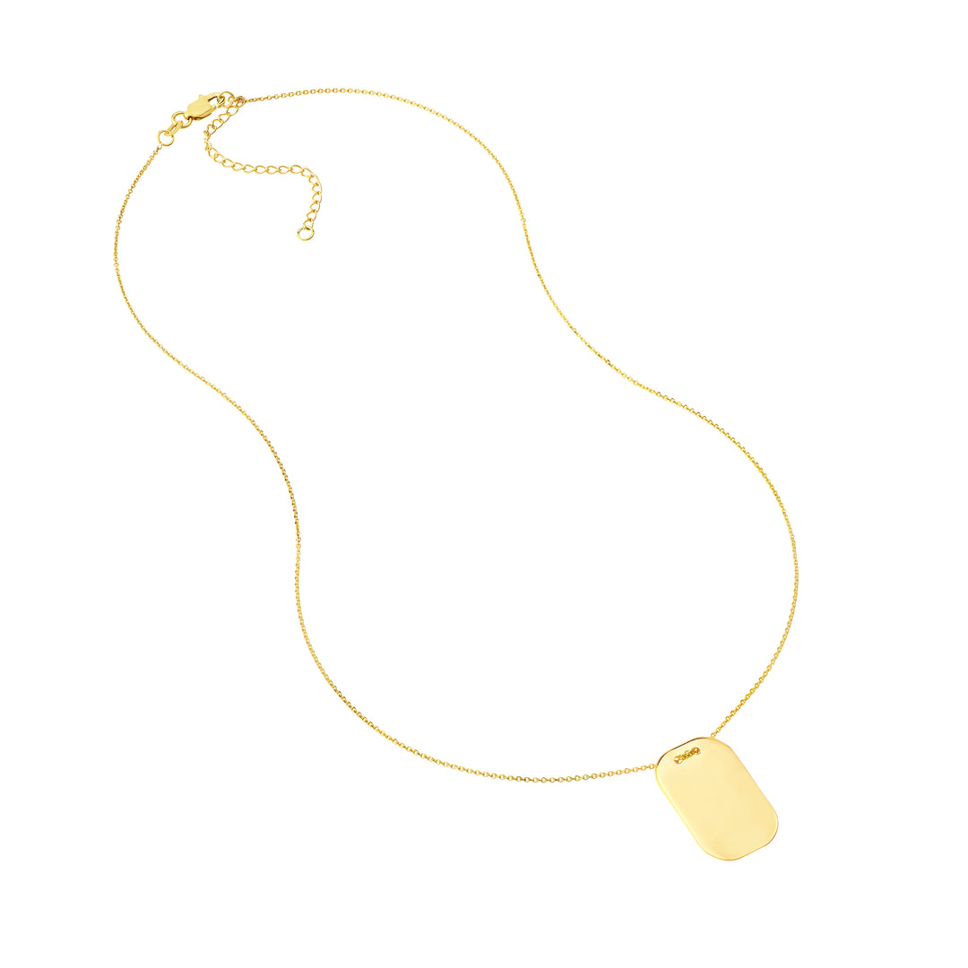 Engravable Dog Tag Adj. Necklace