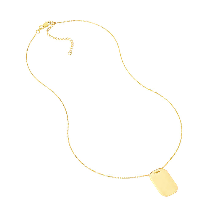 Engravable Dog Tag Adj. Necklace