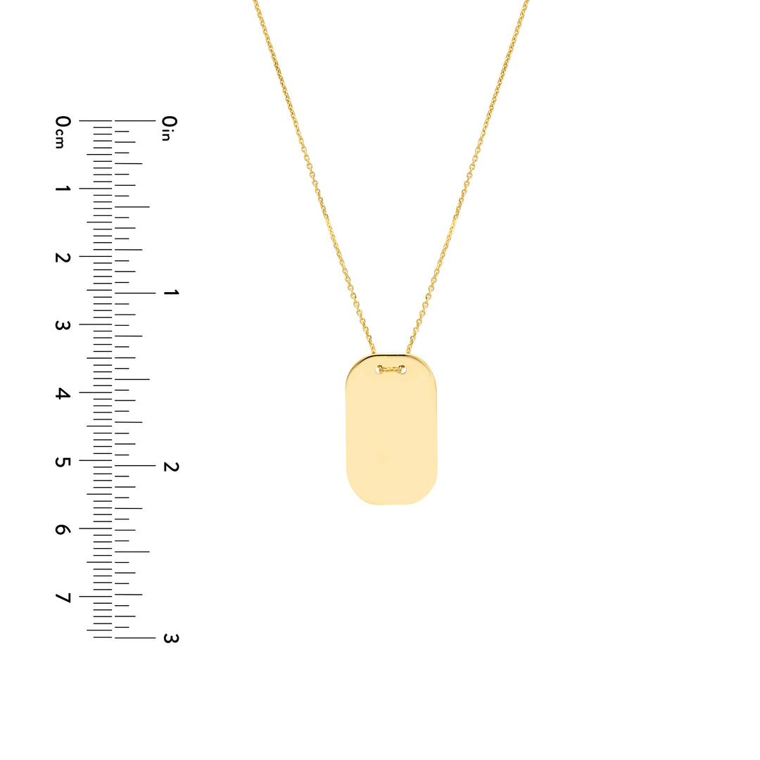 Engravable Dog Tag Adj. Necklace