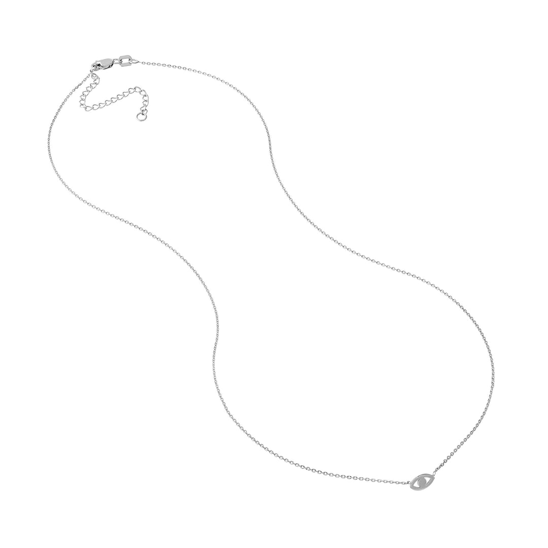 Mini Evil Eye Cutout Adjustable Necklace