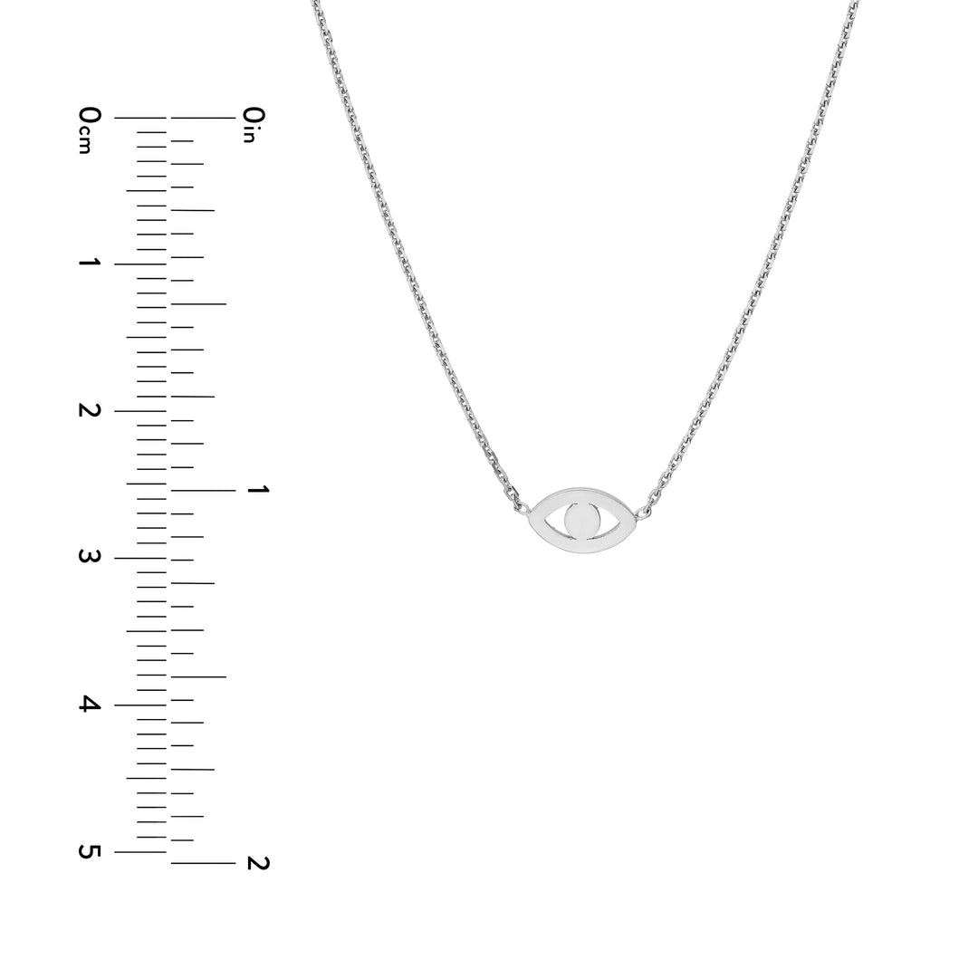 Mini Evil Eye Cutout Adjustable Necklace