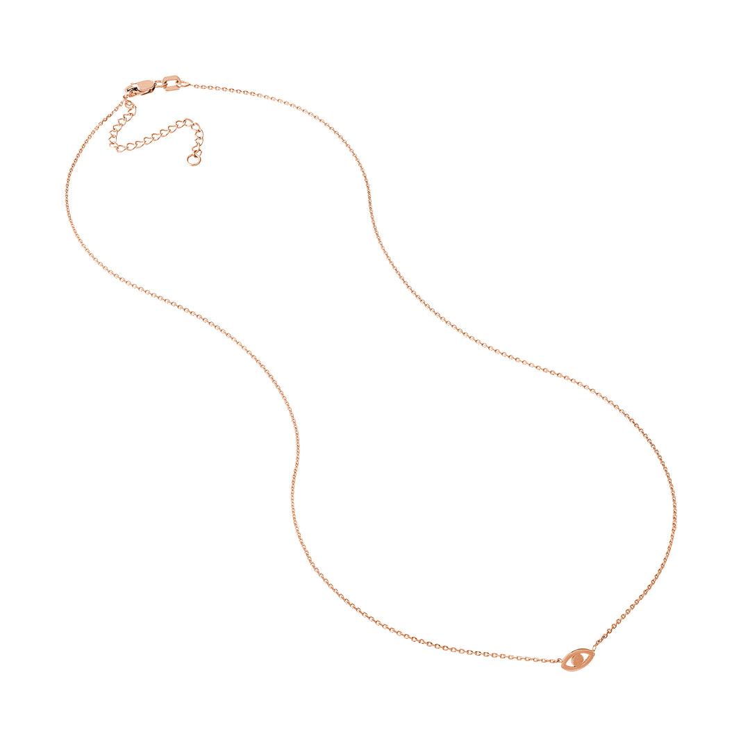 Mini Evil Eye Cutout Adjustable Necklace