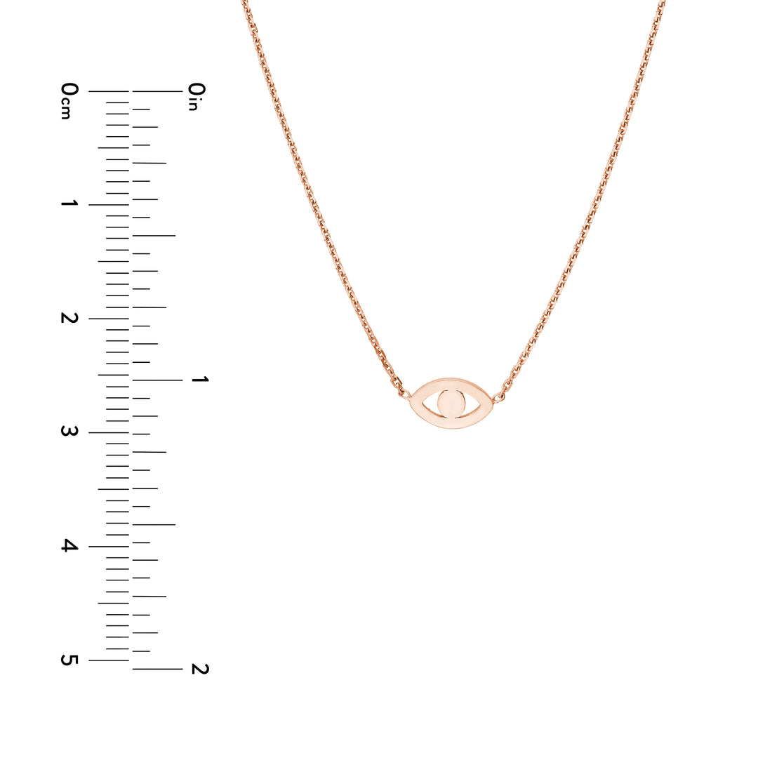 Mini Evil Eye Cutout Adjustable Necklace