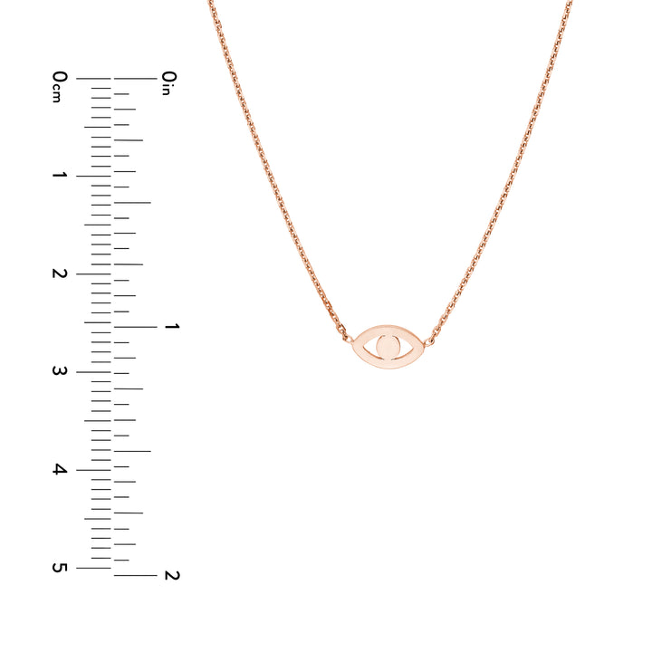 Mini Evil Eye Cutout Adjustable Necklace