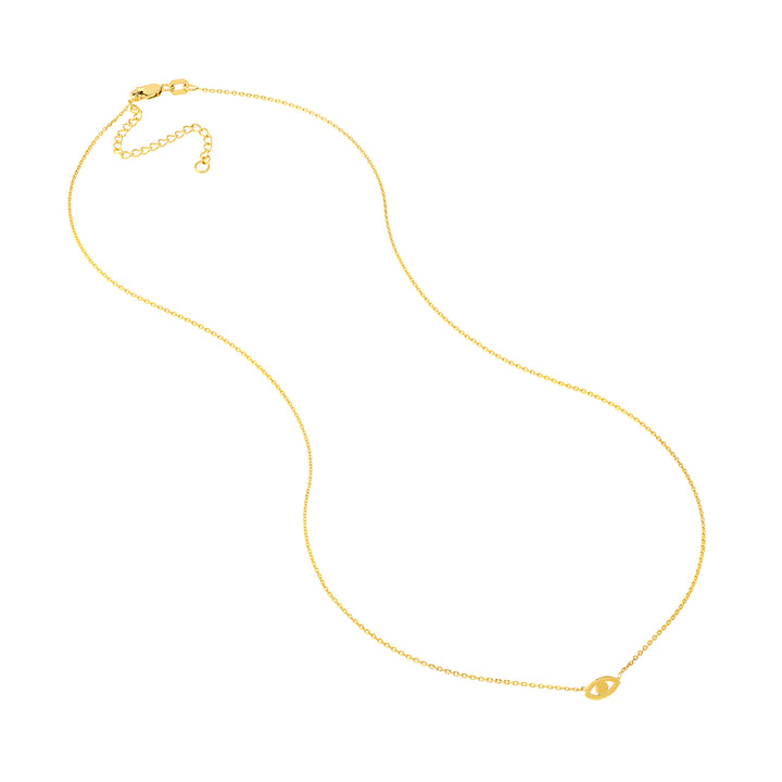 Mini Evil Eye Cutout Adjustable Necklace