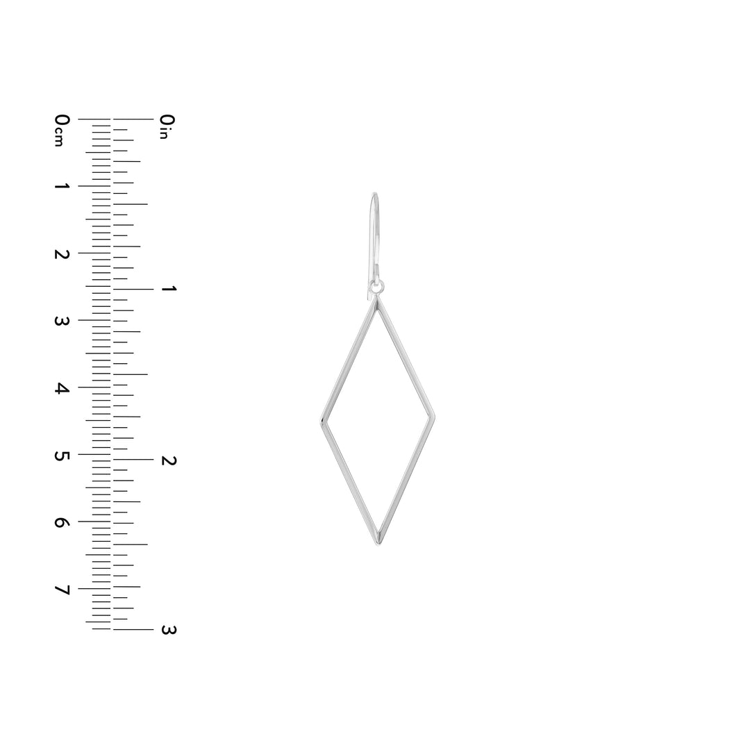 Open Diamond-Shaped Dangle Earrings