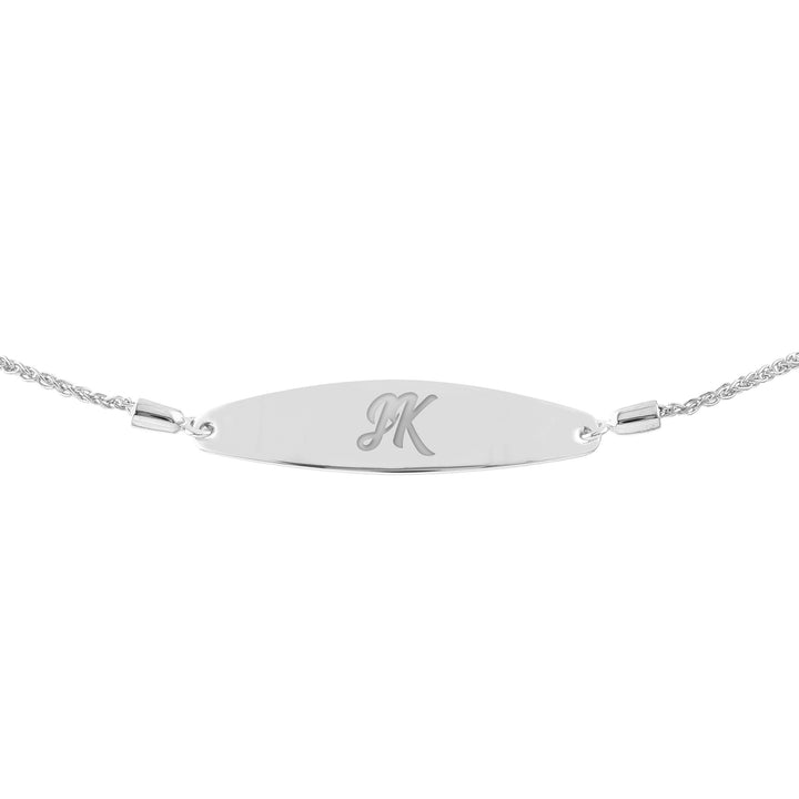 Engravable Initial ID Bar Bolo Bracelet