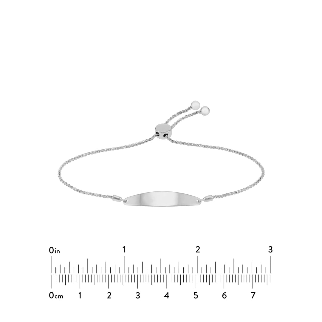 Engravable Initial ID Bar Bolo Bracelet
