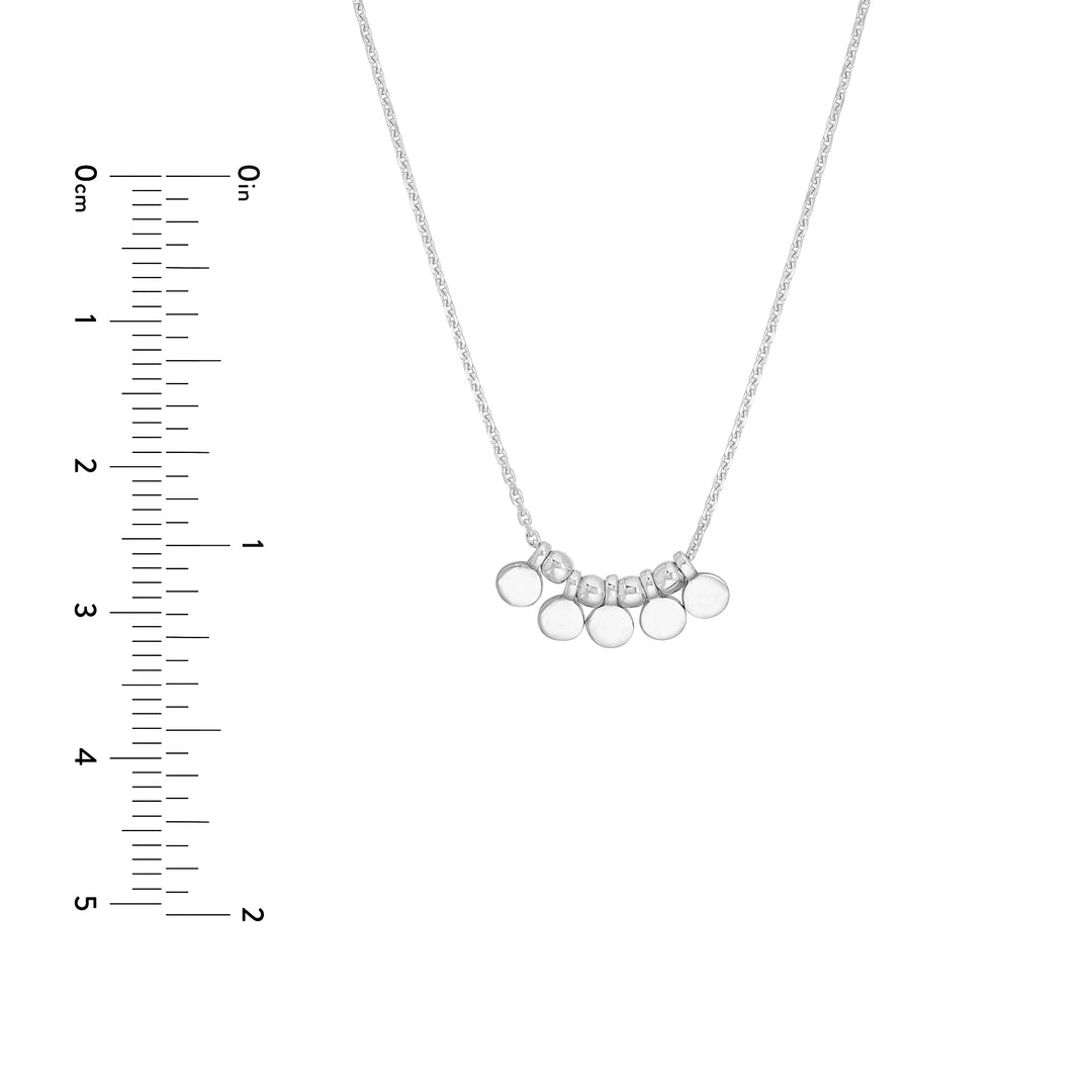 Mini Disc Drop and Bead Station Necklace