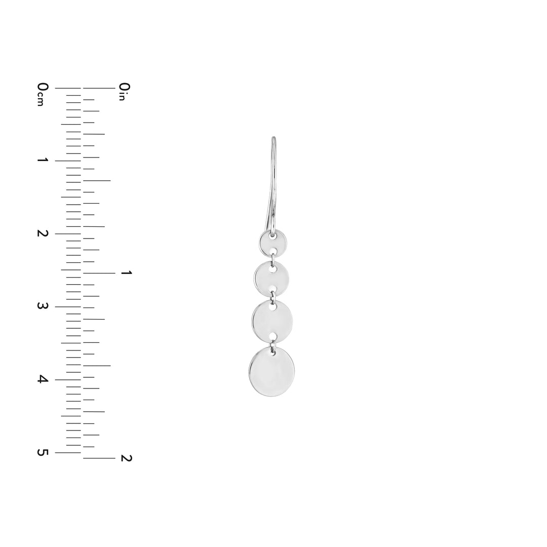 Graduated Disc Dangle Earrings