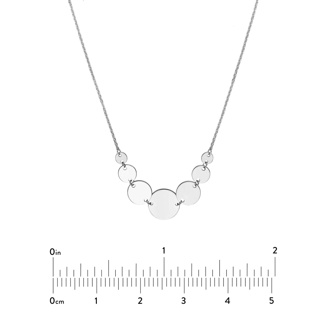 Graduated Disc Station Adjustable Necklace