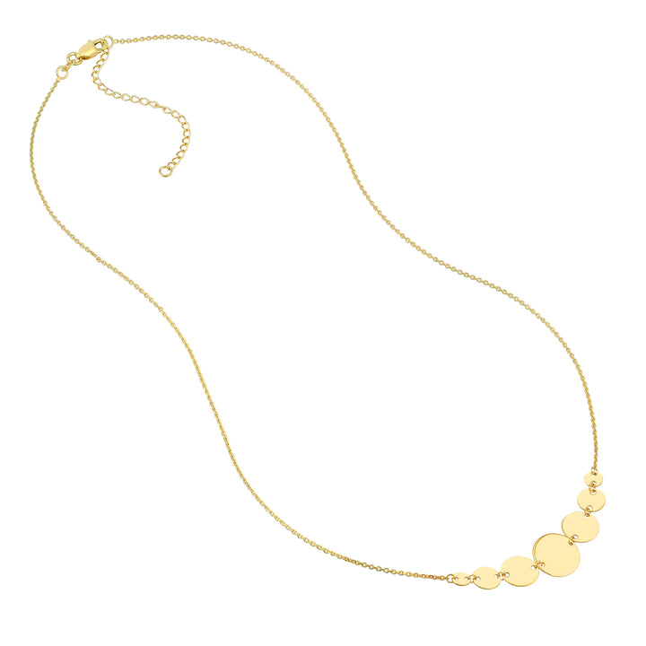 Graduated Disc Station Adjustable Necklace