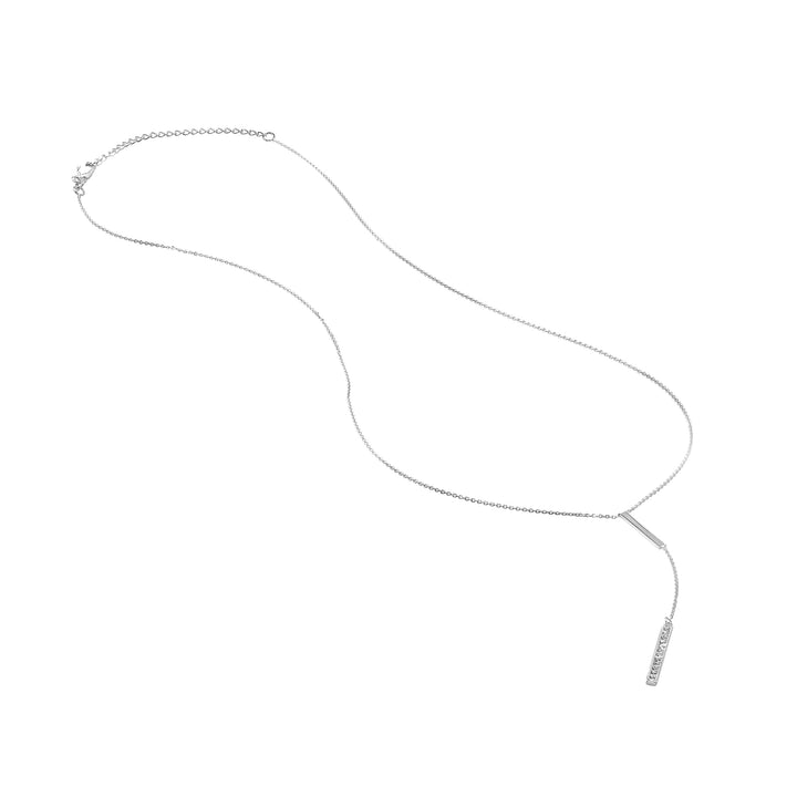 Diamond and Polished Bars Lariat Necklace