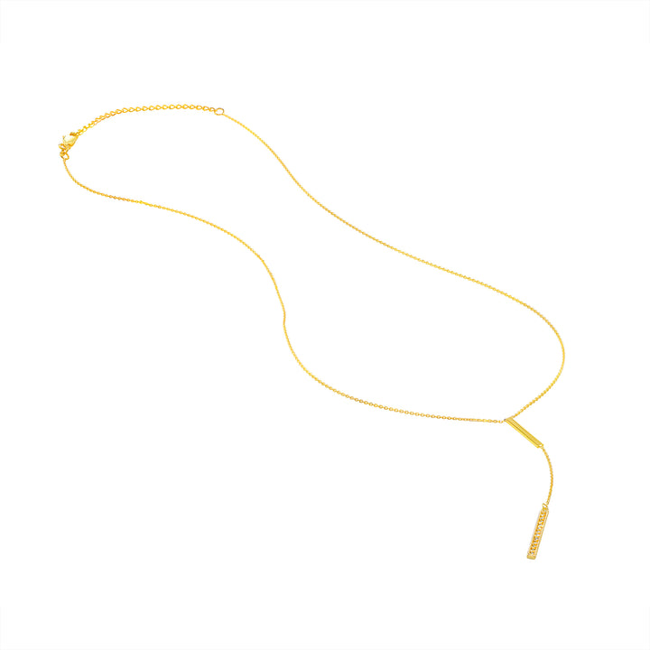 Diamond and Polished Bars Lariat Necklace