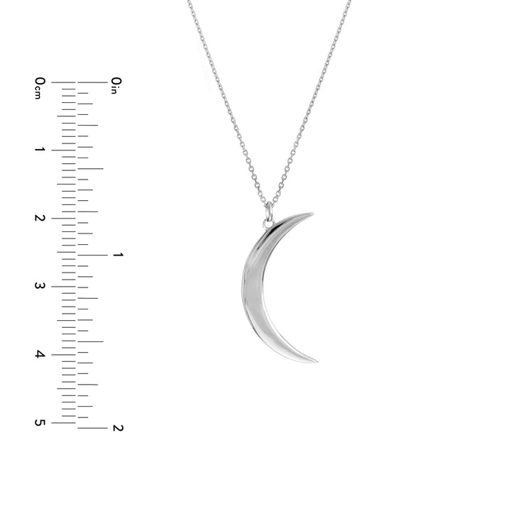Large Crescent Moon Pendant Necklace