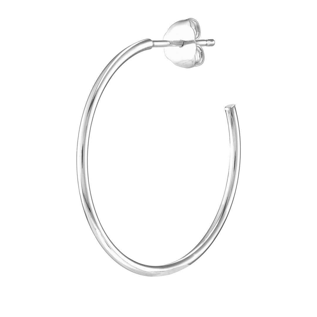 25mm x 1.2mm Hoop Post Earrings