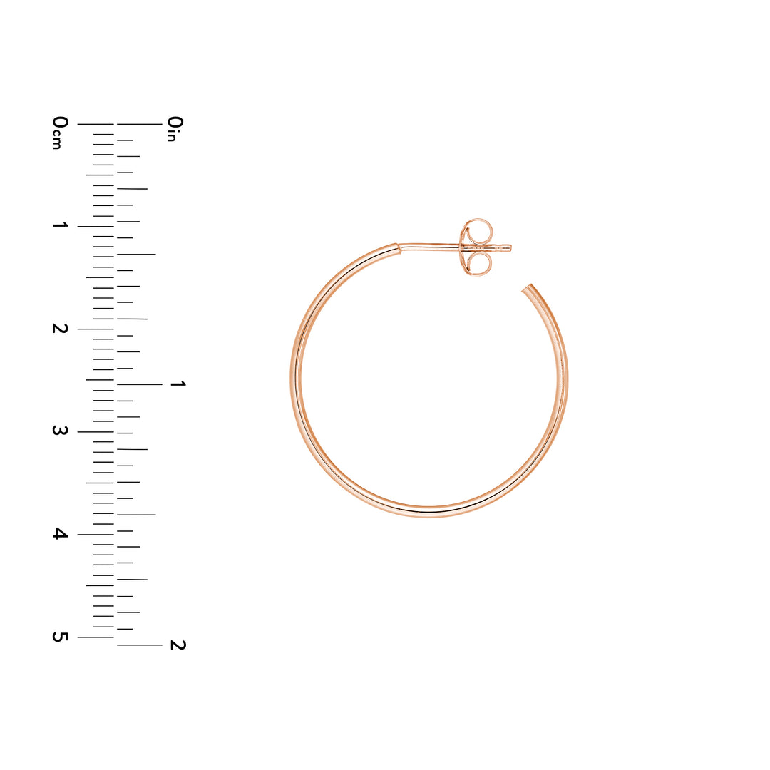 25mm x 1.2mm Hoop Post Earrings