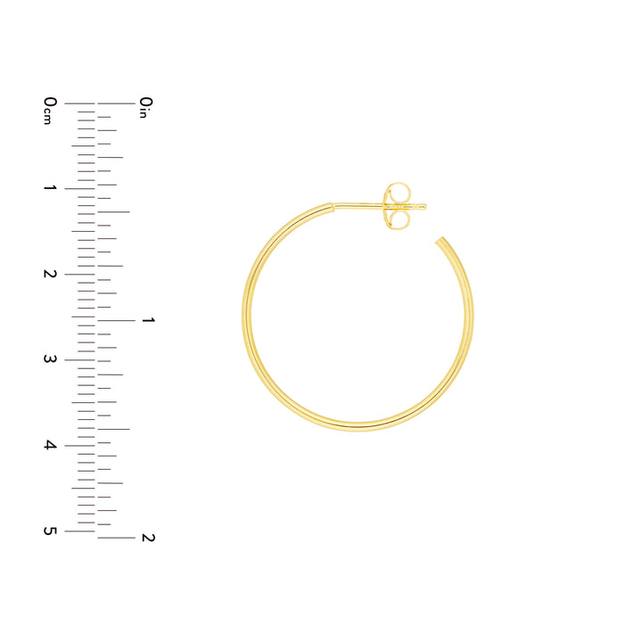 25mm x 1.2mm Hoop Post Earrings