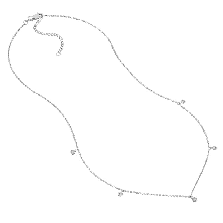 Diamond Bezel Drops Necklace