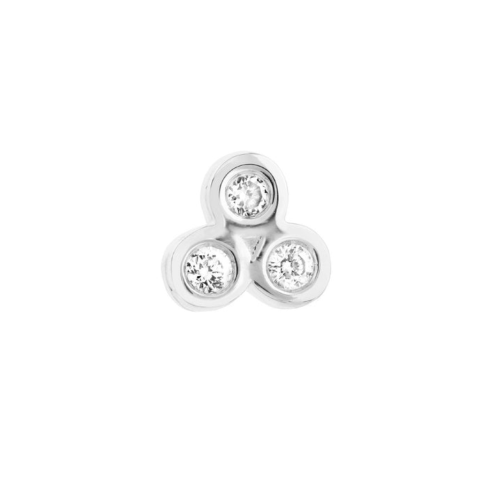 1/10tcw Diamond Trinity Stud Earrings