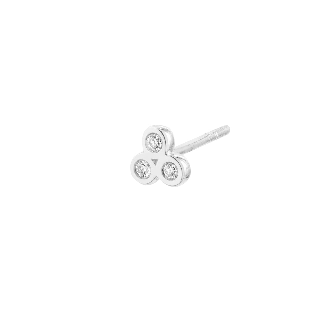 1/10tcw Diamond Trinity Stud Earrings