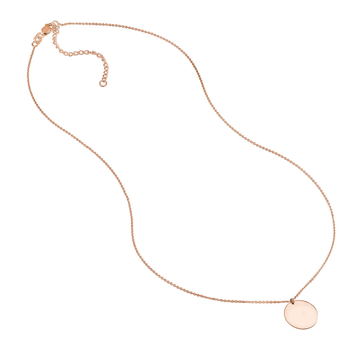 Engravable Disc Pendant Necklace