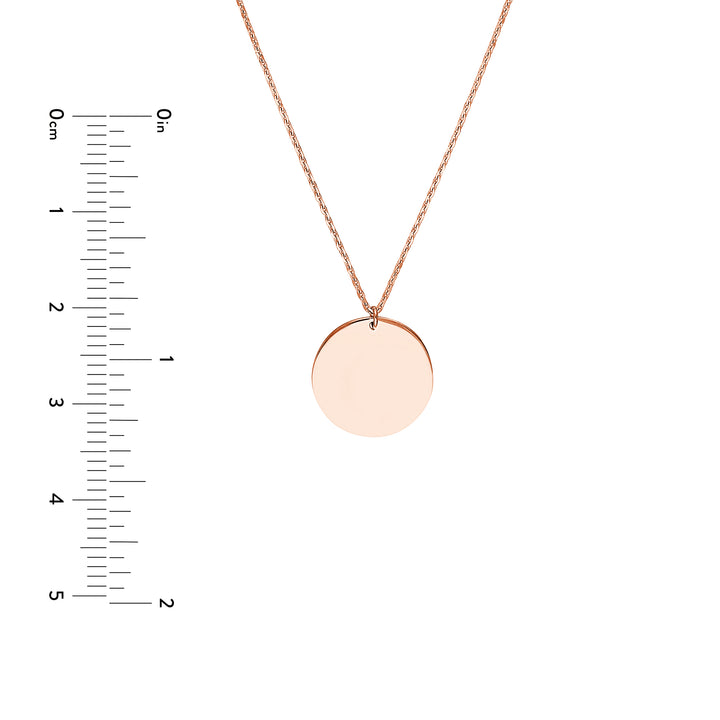 Engravable Disc Pendant Necklace