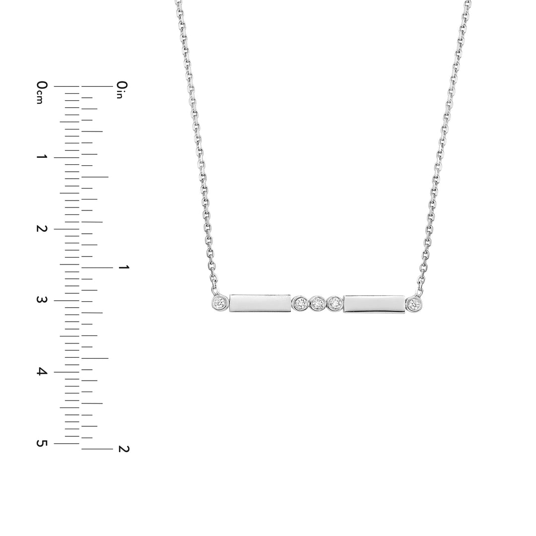 Diamond Bezels and Bars Adjustable Necklace