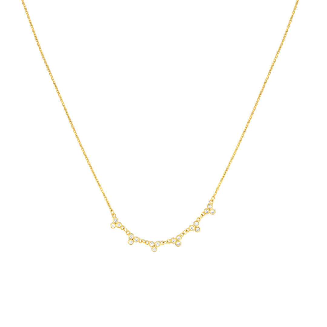 1/5tcw Diamond Trinity Stations Necklace