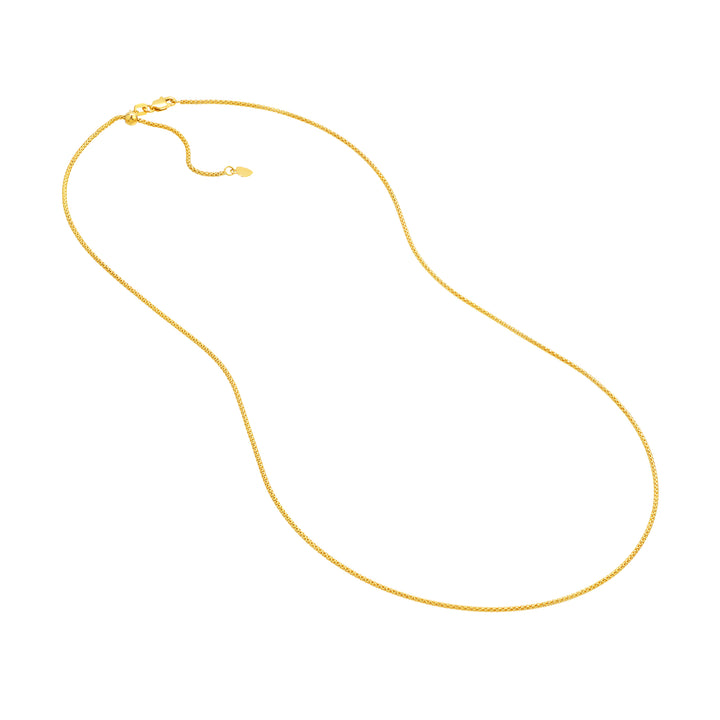 Adjustable Popcorn Chain Necklace with Slider Bead