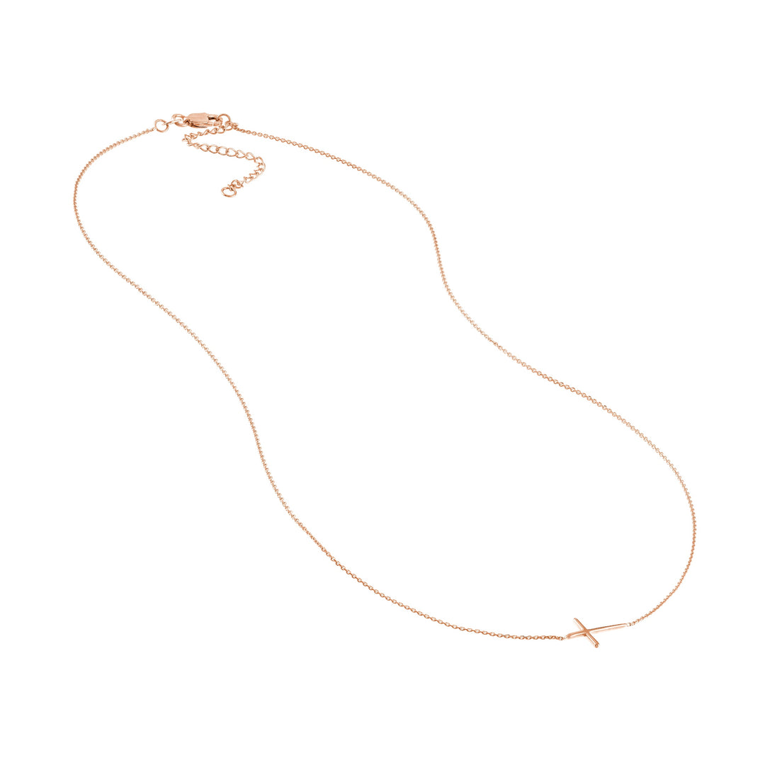 E2W Mini Cross Adj Necklace