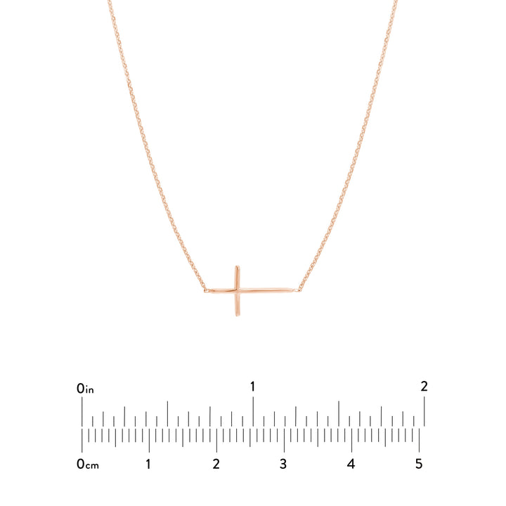 E2W Mini Cross Adj Necklace